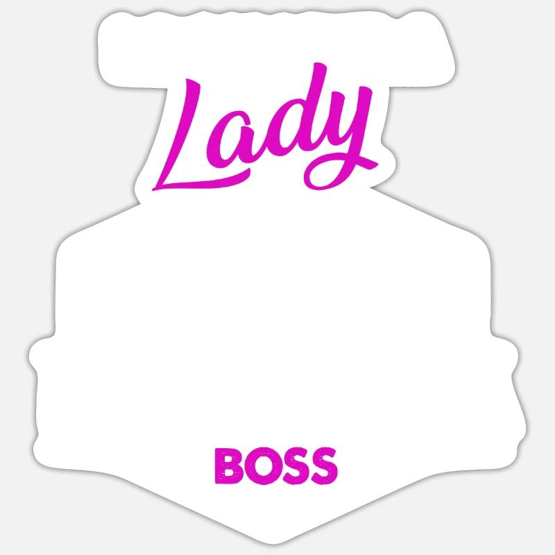 Ressemblez à une dame conduisez comme un patron - Sticker taille S (10 x 10 cm) - blanc mat