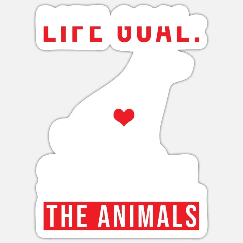 Cadeau de sauveteur d’animaux - Sticker taille S (10 x 10 cm) - blanc mat