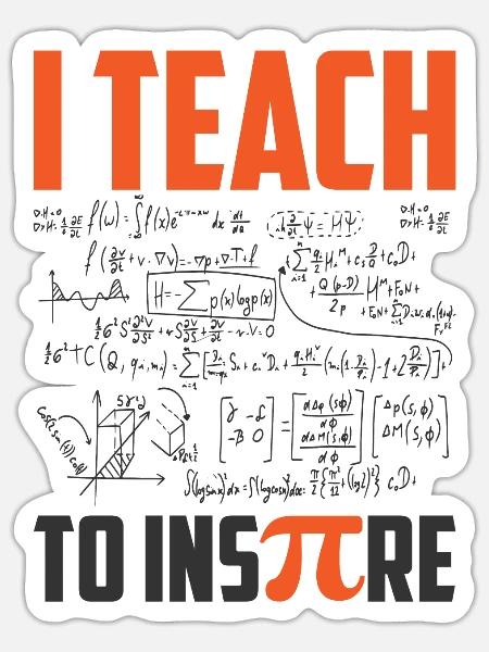 Mathematiker Mathe Lehrer Pi-Tag - Sticker Größe S (10 x 10 cm) - Mattweiß