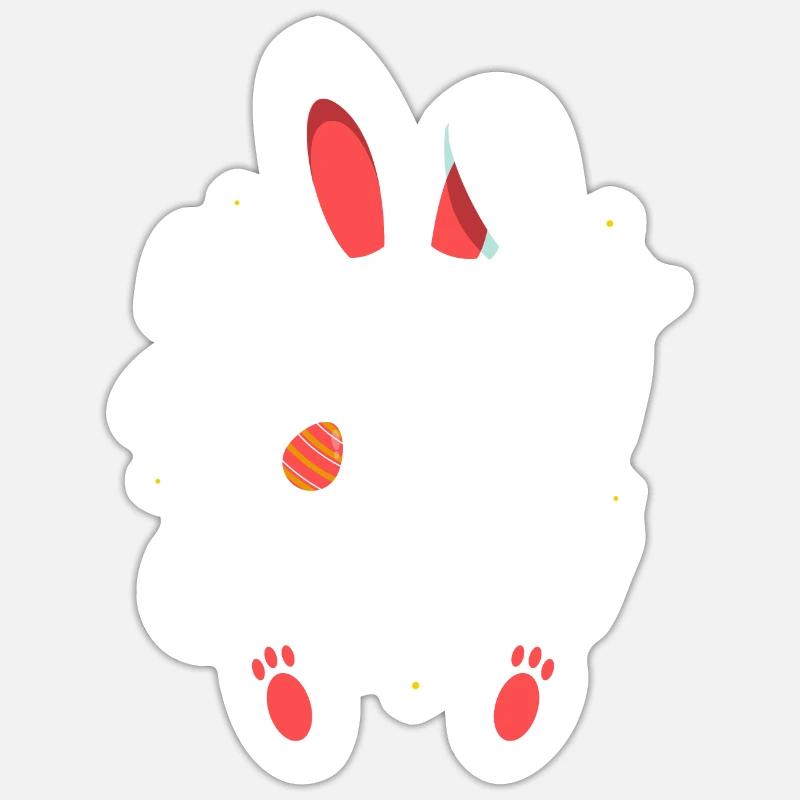 Happy Easter Easter Gift - Sticker Größe S (10 x 10 cm) - Mattweiß