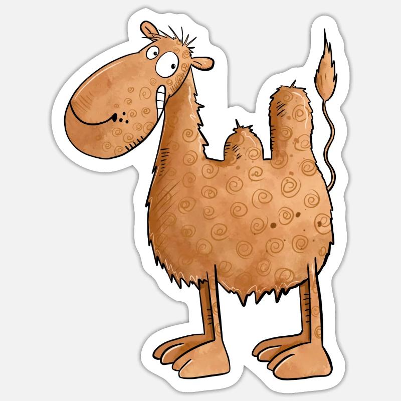Drolliges Kamel I Tiere - Sticker taille S (10 x 10 cm) - blanc mat