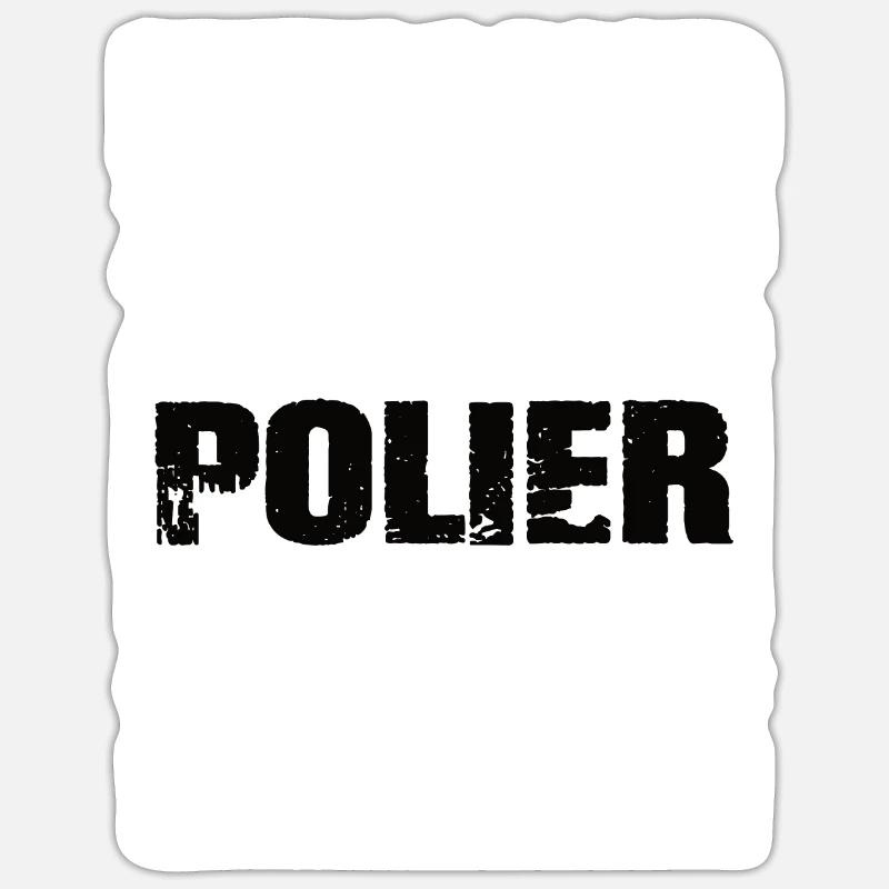 Polier - Sticker Größe S (10 x 10 cm) - Mattweiß