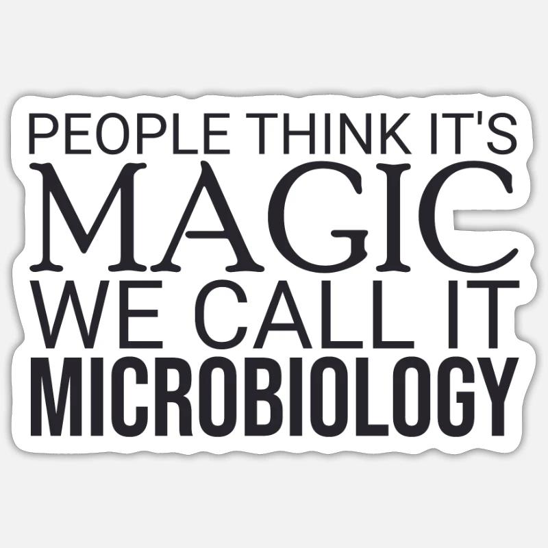 « Microbiologiste Magic | Microbiologie » Sticker taille S (10 x 10 cm)