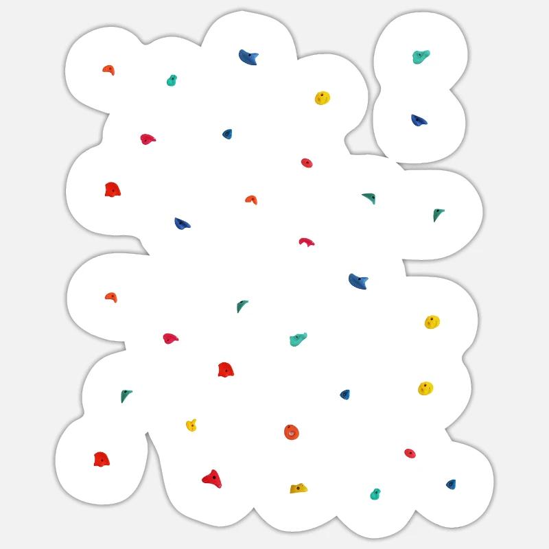 Escalade et bloc dans l’escalade - Sticker taille S (10 x 10 cm) - blanc mat