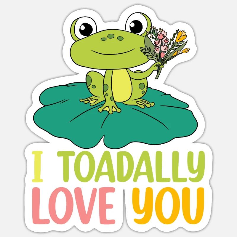 Frog - Sticker size S (10 x 10 cm) - white matte