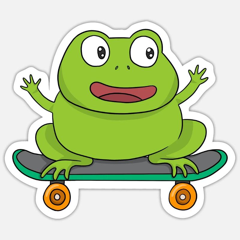 Frog - Sticker size S (10 x 10 cm) - white matte