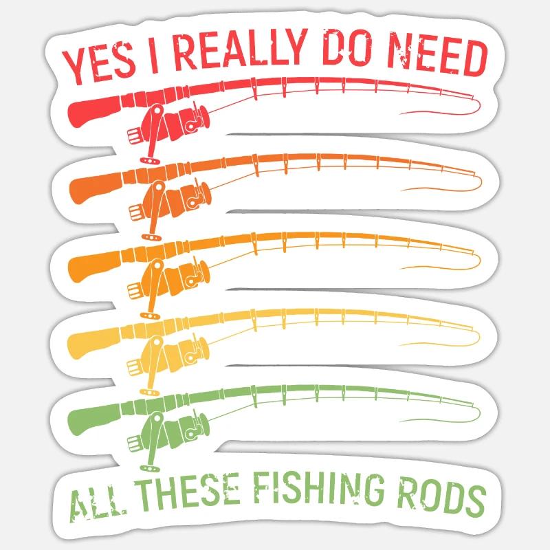 Angling - Sticker size S (10 x 10 cm) - white matte