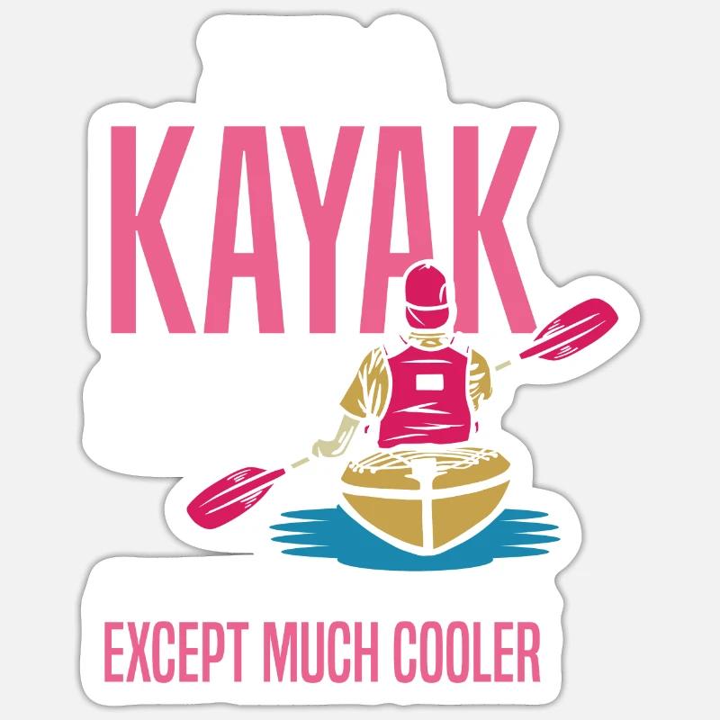 Kayak - Sticker size S (10 x 10 cm) - white matte