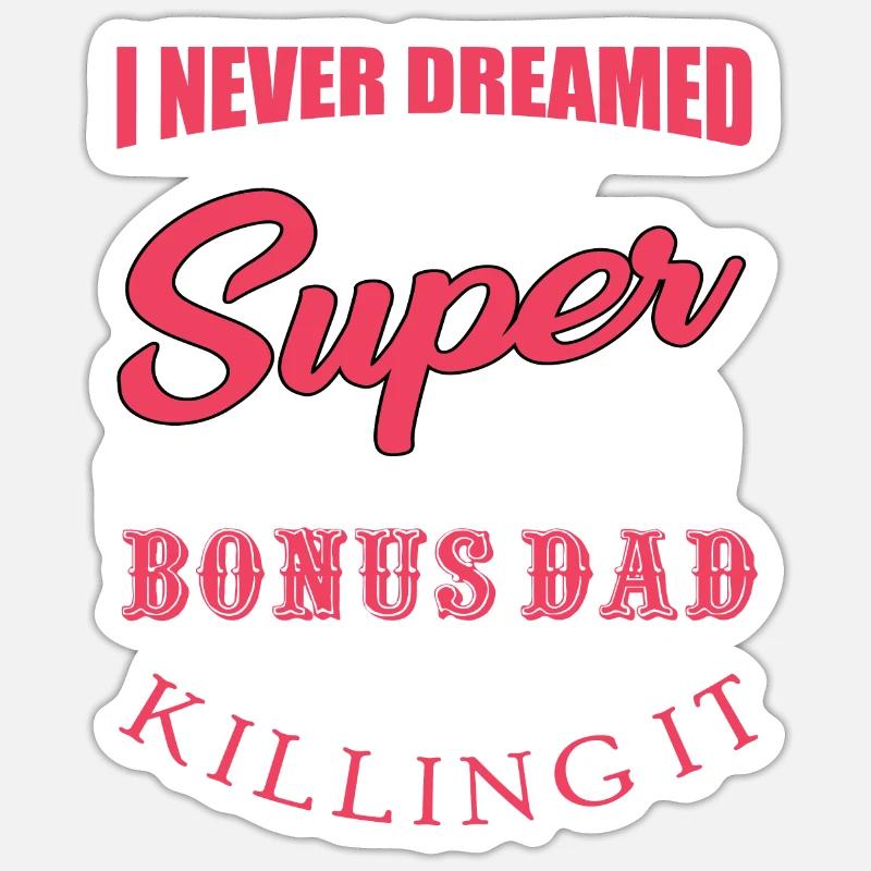 Papa Bonus - Sticker taille S (10 x 10 cm) - blanc mat