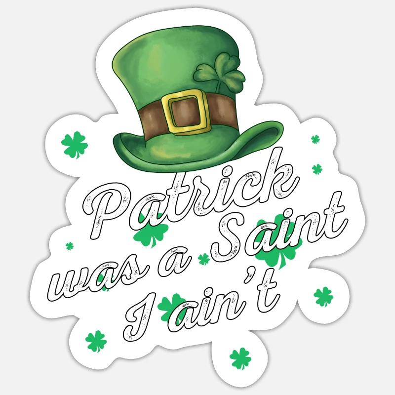 St. Patrick's Day - Sticker size S (10 x 10 cm) - white matte