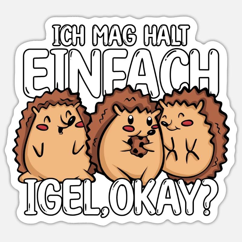Igel Sticker Größe S (10 x 10 cm)