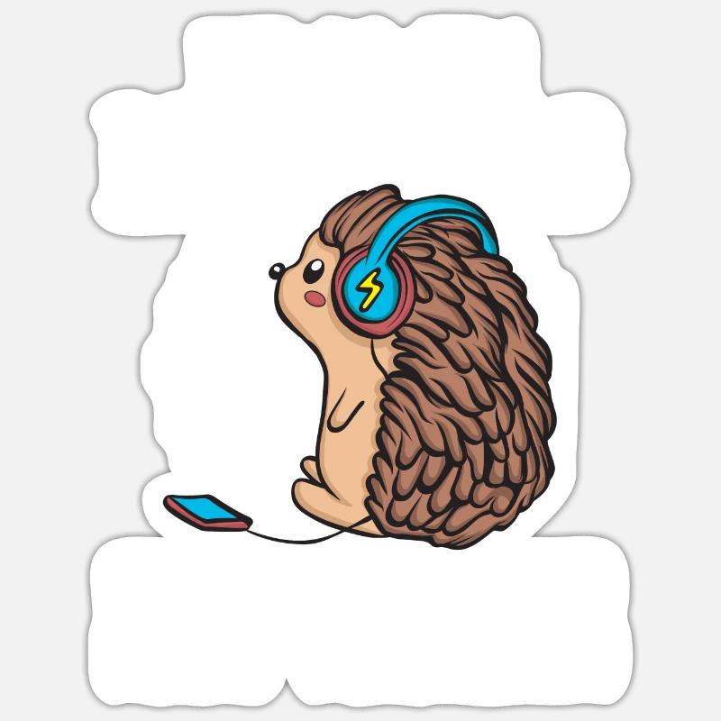 Igel - Sticker Größe S (10 x 10 cm) - Mattweiß