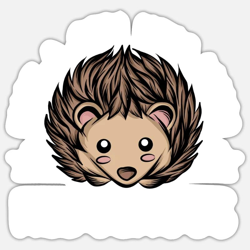 Hérisson Sticker taille S (10 x 10 cm)