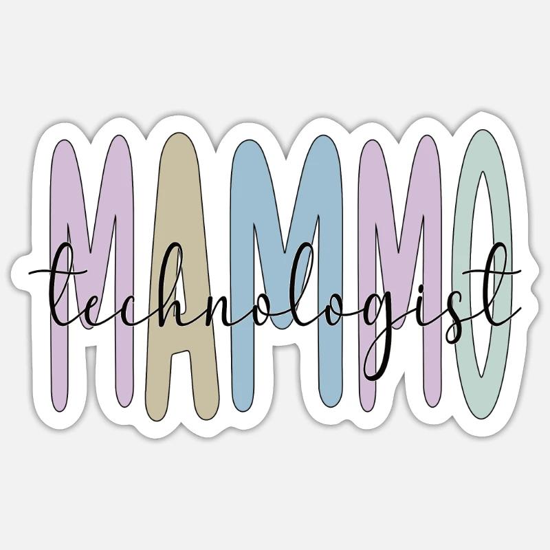 Mammo Technologe Mammography Tech Geschenk Sticker Größe S (10 x 10 cm)