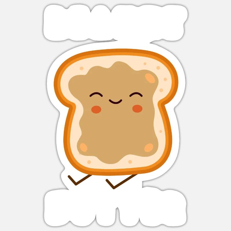 Erdnussbutter Sticker Größe S (10 x 10 cm)