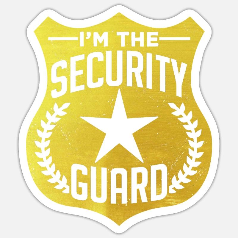 Ich Bin Der Sicherheitsmann Security Sicherheit Sticker Größe S (10 x 10 cm)