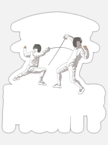 Beekeepers Fight Fechten Fechter Fecht - Sticker Größe S (10 x 10 cm) - Mattweiß