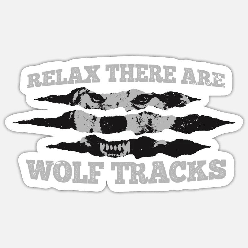 Wolf - Sticker Größe S (10 x 10 cm) - Mattweiß