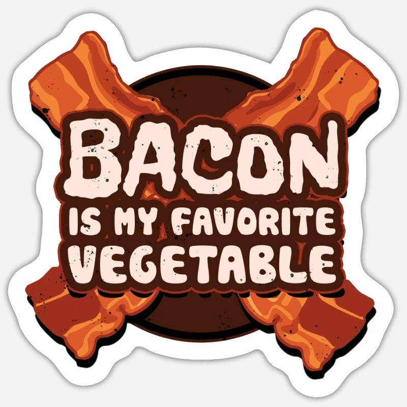 Bacon Bacon Breakfast - Sticker size S (10 x 10 cm) - white matte