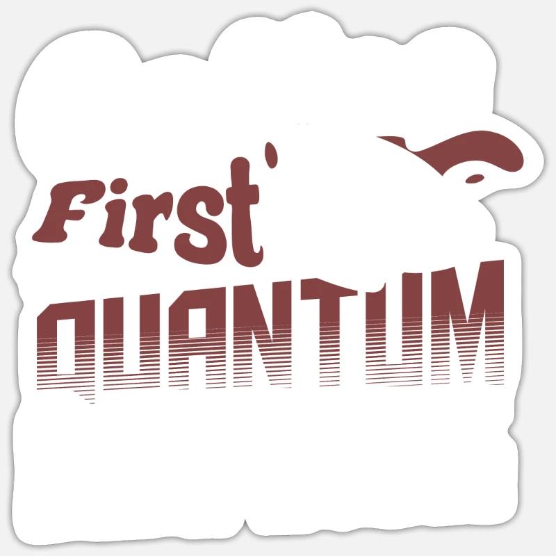 Informatique quantique - Sticker taille S (10 x 10 cm) - blanc mat