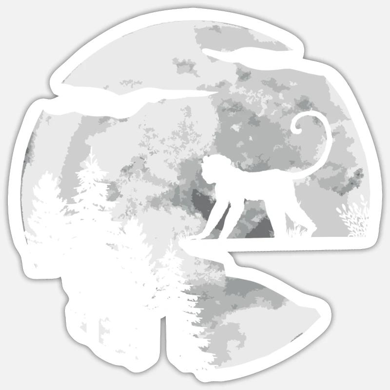 Singe Sticker taille S (10 x 10 cm)