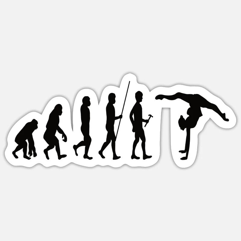 Évolution de la gymnastique Sticker taille S (10 x 10 cm)