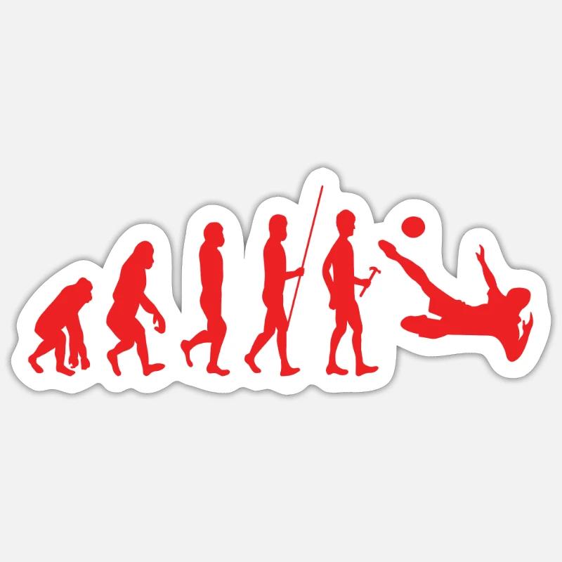 Fußball Evolution Sticker Größe S (10 x 10 cm)