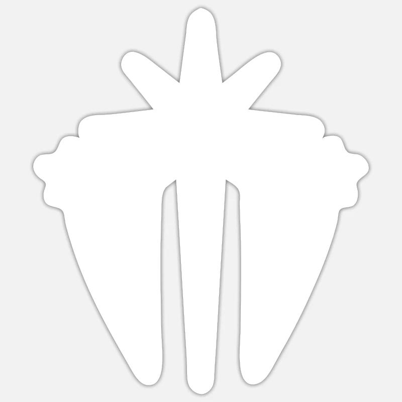 Sternschnuppe Weiss Sticker Größe S (10 x 10 cm)