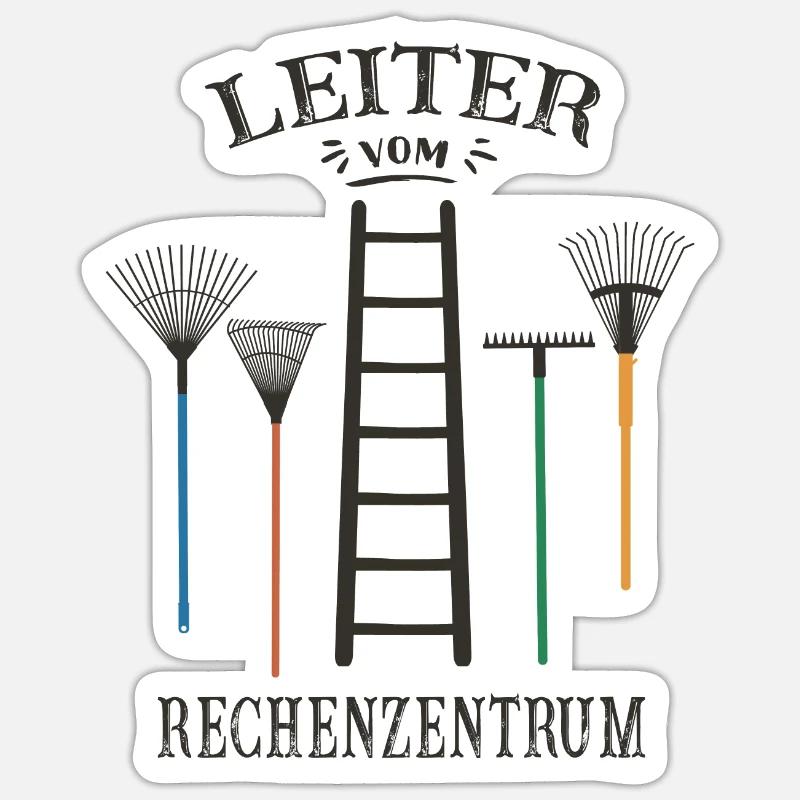 Leiter vom Rechenzentrum - Sticker Größe S (10 x 10 cm) - Mattweiß