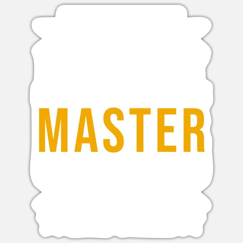 Masterarbeit Studium Student Master Spruch Uni Sticker Größe S (10 x 10 cm)
