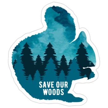 Klimawandel Umweltschutz Eichhörnchen Naturschutz - Sticker Größe S (10 x 10 cm) - Mattweiß - Vorne