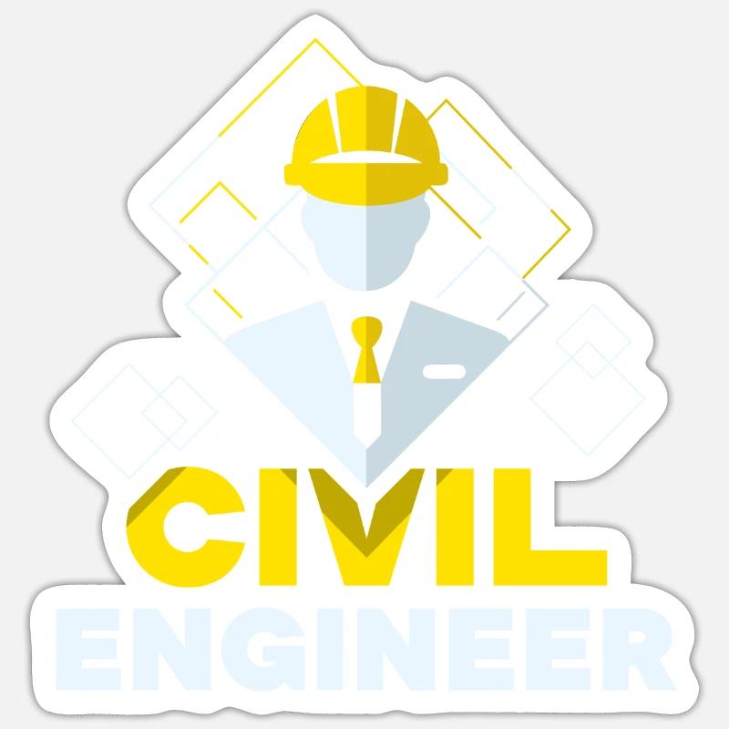Civil Engineer Civil Engineering Student Profession Sticker size S (10 x 10 cm)