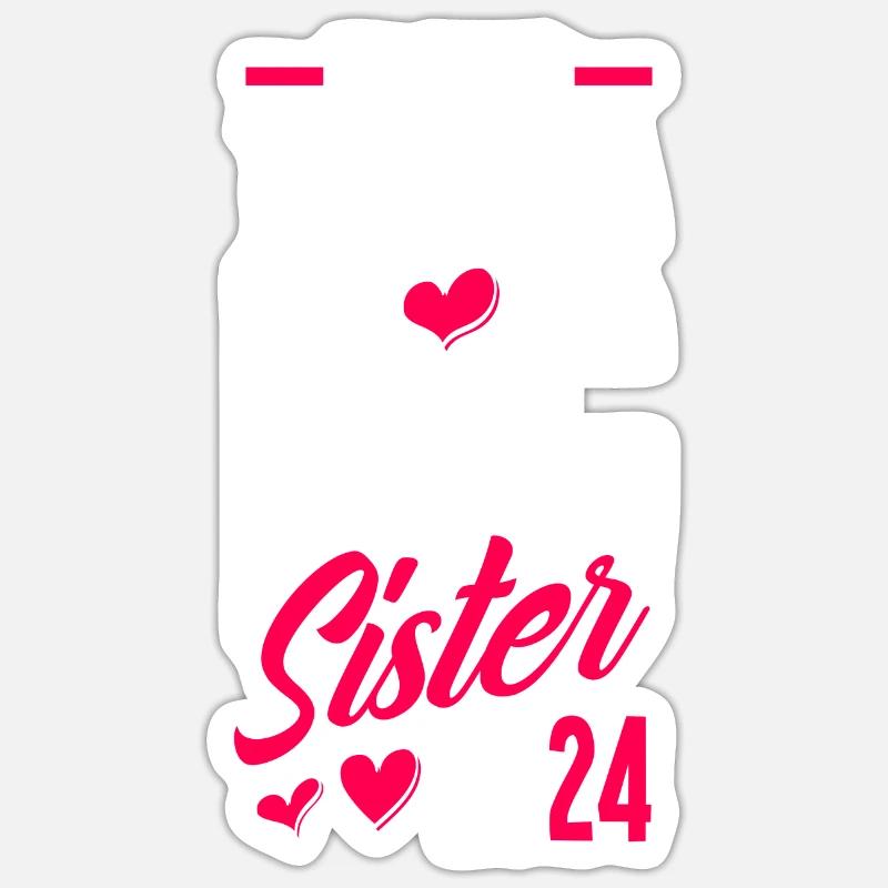 Ich Werde Eine Große Schwester 2024 - Sticker Größe S (10 x 10 cm) - Mattweiß