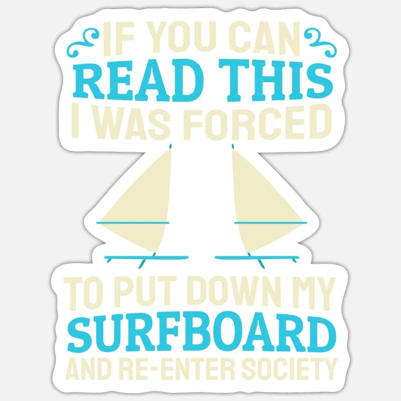 Windsurfing Windsurfen - Sticker size S (10 x 10 cm) - white matte