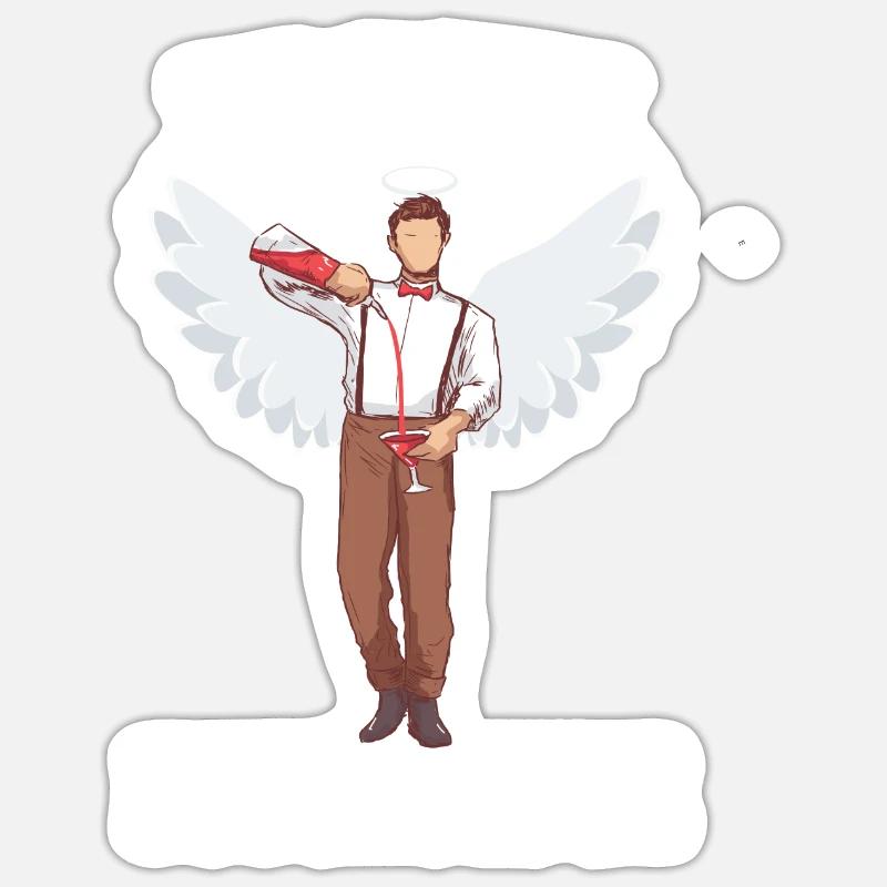 Barkeeper Kellner Sticker Größe S (10 x 10 cm)