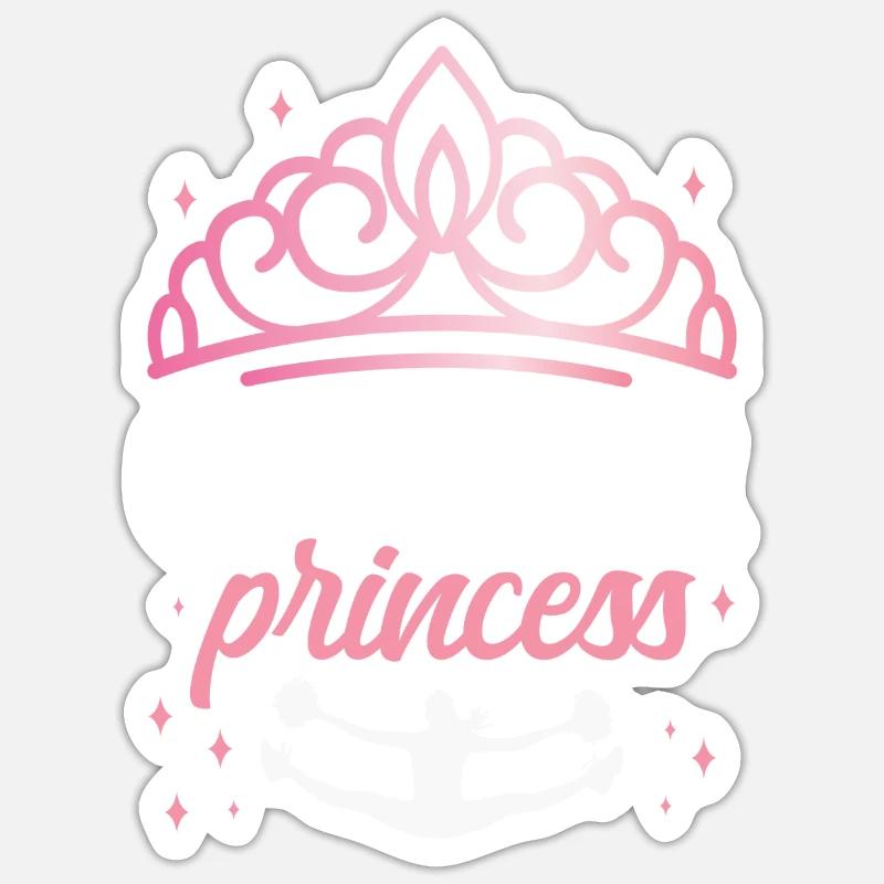 Cheer Cheerleading Cheer Princesse - Sticker taille S (10 x 10 cm) - blanc mat
