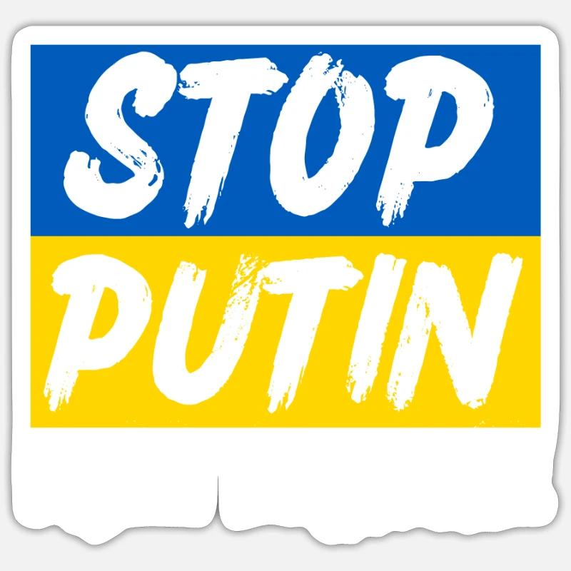 Stop Putin - Sticker size S (10 x 10 cm) - white matte