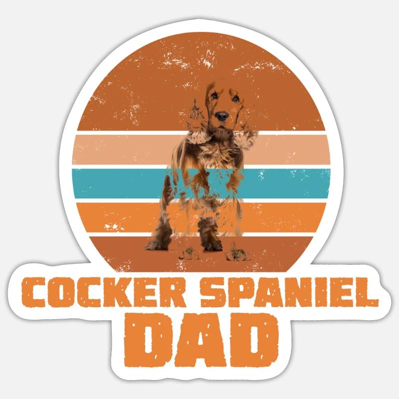 Cocker Spaniel Dad Papa Sticker size S (10 x 10 cm)