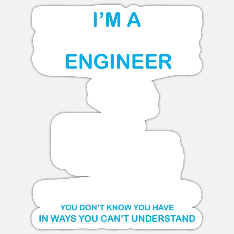 I'm a Software Engineer Software Developer - Sticker Größe S (10 x 10 cm) - Mattweiß