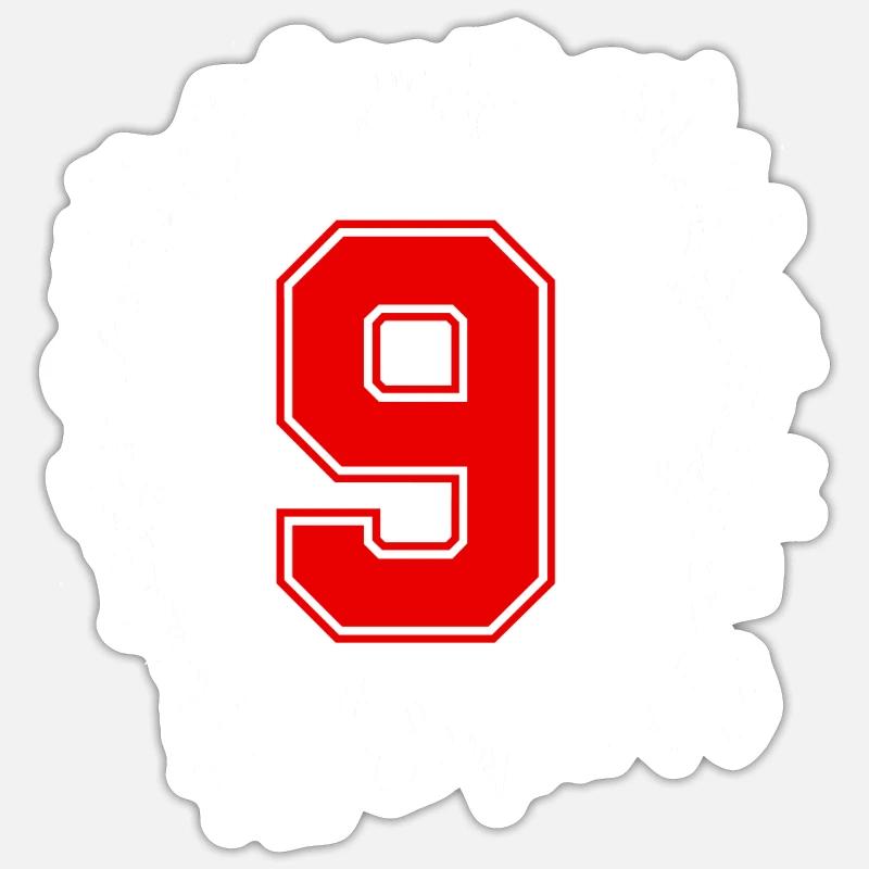 9 Nombre d’objets blob - Sticker taille S (10 x 10 cm) - blanc mat