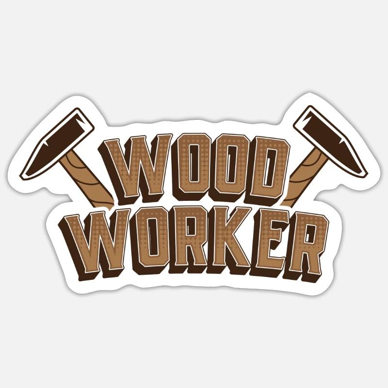 Menuisiers Menuiserie Menuiseries Bûcherons Sticker taille S (10 x 10 cm)