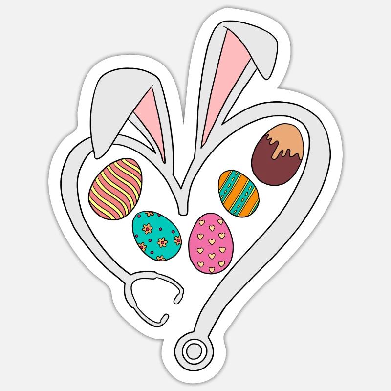 Easter - Sticker size S (10 x 10 cm) - white matte