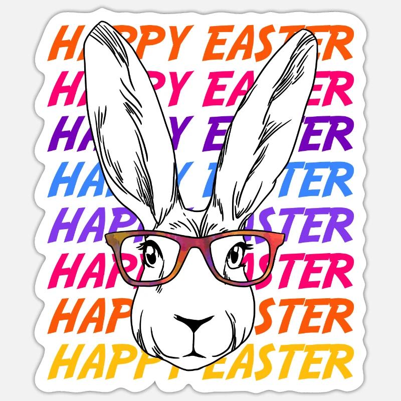 Easter - Sticker size S (10 x 10 cm) - white matte