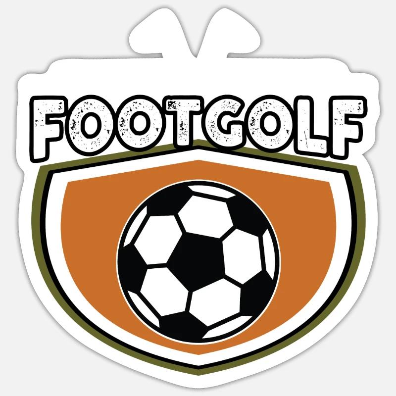 Footgolf - Sticker taille S (10 x 10 cm) - blanc mat