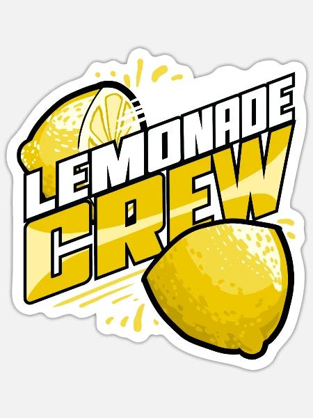 Limonade Getränk Limo Fruchtsaft Eistee - Sticker Größe S (10 x 10 cm) - Mattweiß
