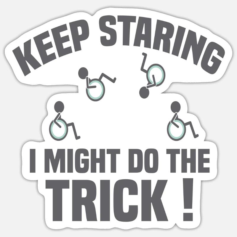 behinderung behindert behinderter behinderte rolli Sticker Größe S (10 x 10 cm)