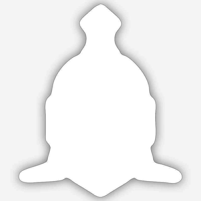 Casque de chevalier - Sticker taille S (10 x 10 cm) - blanc mat