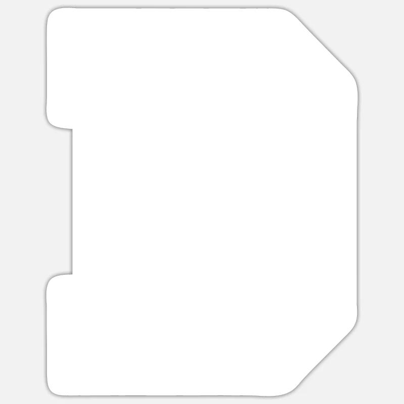 Buchstabe D - Sticker Größe S (10 x 10 cm) - Mattweiß