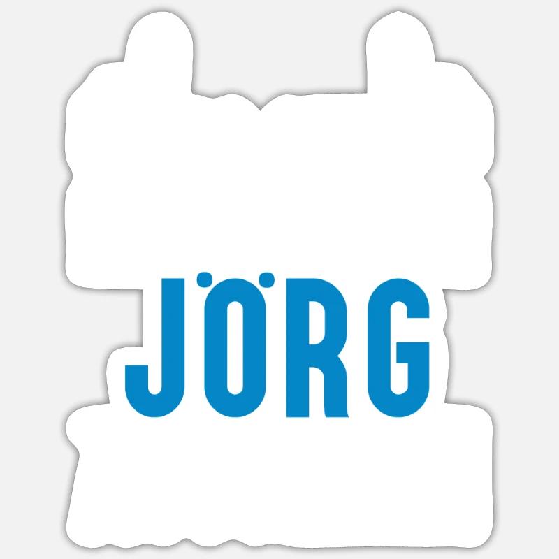 Jörg Name Geschenkidee Jörg Geschenk Vorname - Sticker Größe S (10 x 10 cm) - Mattweiß