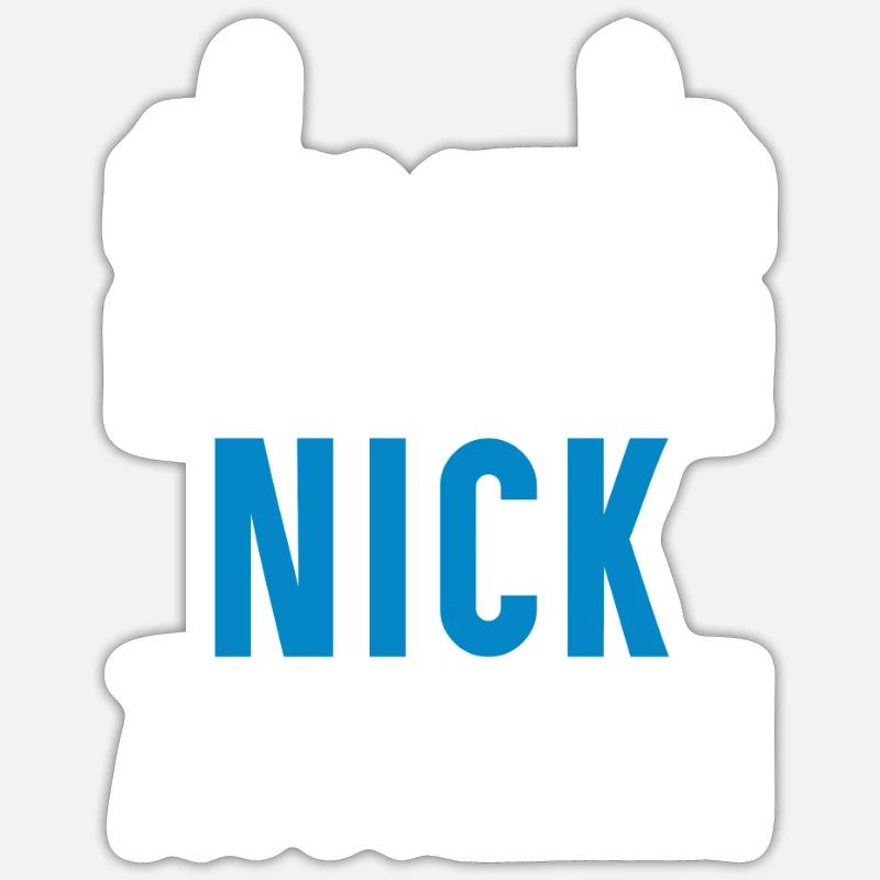 Nick Name Geschenkidee Nick Geschenk Vorname - Sticker Größe S (10 x 10 cm) - Mattweiß